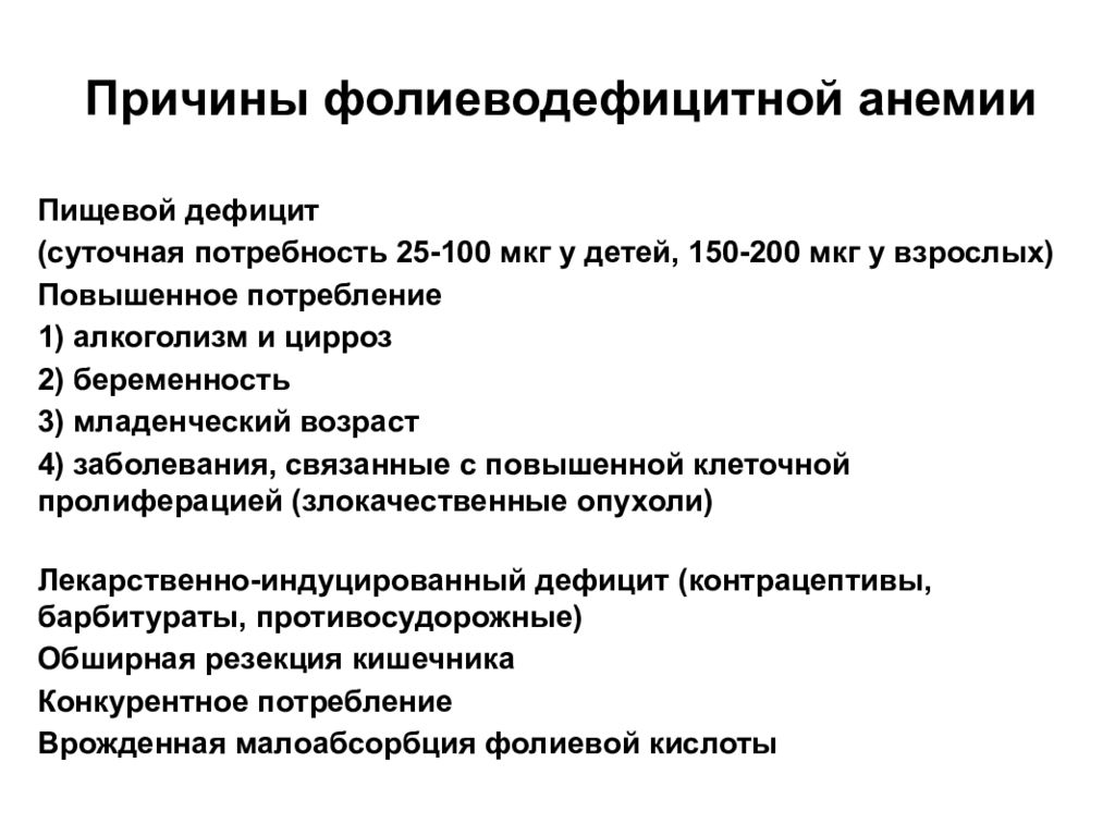 Лечение в12 дефицитной анемии у взрослых схема