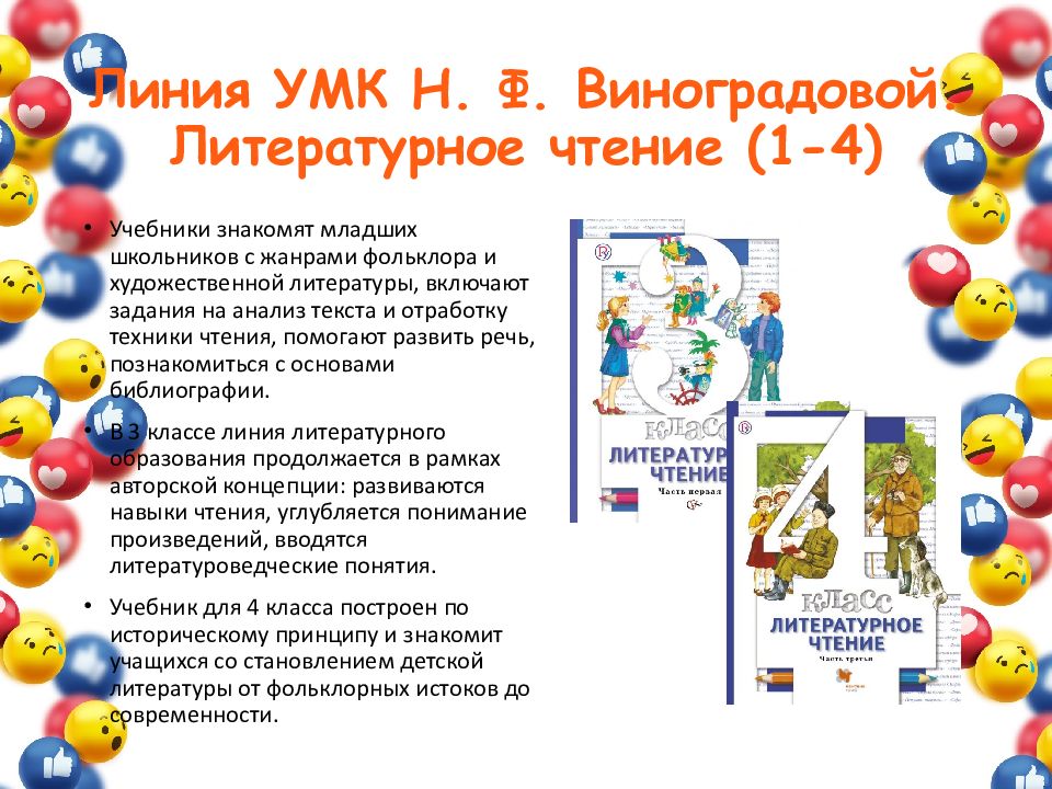 Линия УМК Н. Ф. Виноградовой. Литературное чтение (1-4 )