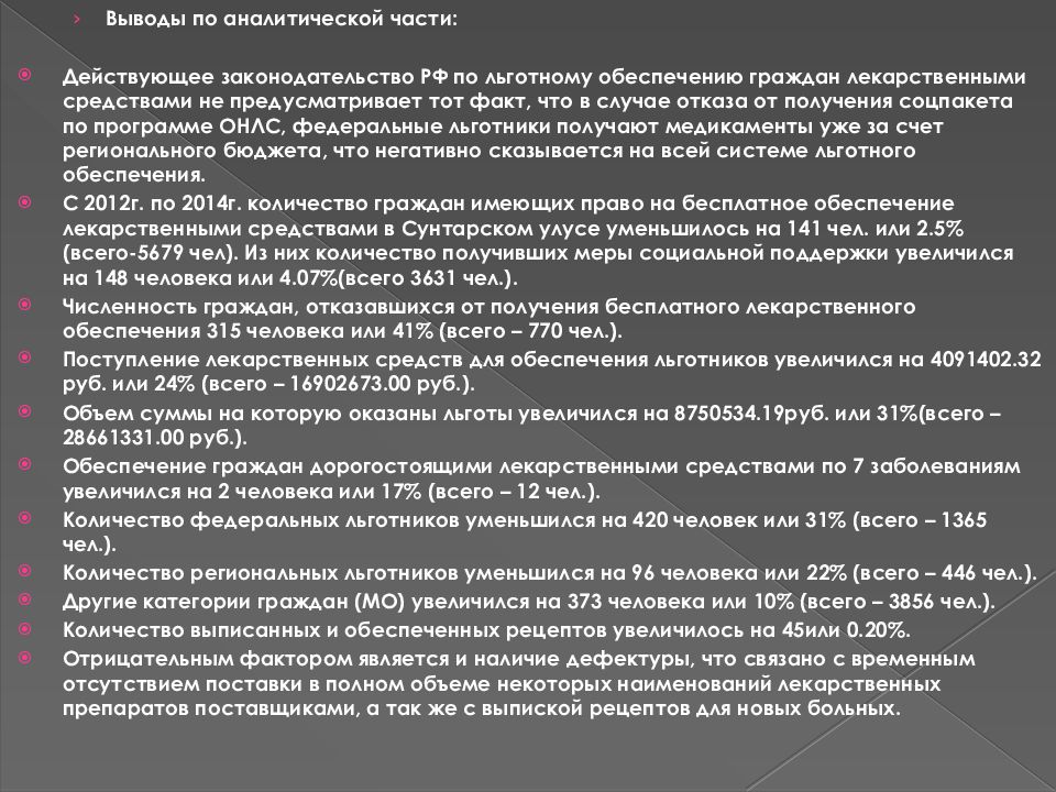 Обеспечение необходимым. Выводы по аналитической части. Порядок обеспечения лекарственными средствами. Обеспечение необходимыми лекарственными средствами. Каков порядок обеспечения граждан лекарственными препаратами..