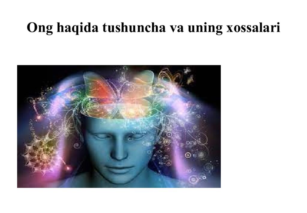 Ong haqida tushuncha va uning xossalari