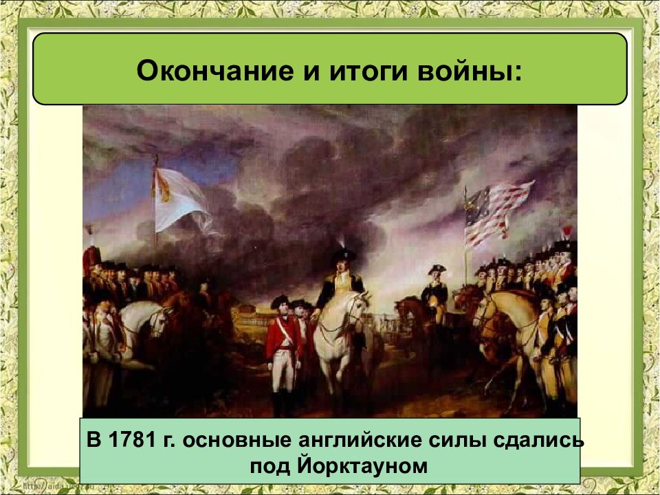 Война за независимость создание соединенных штатов америки 7 класс презентация