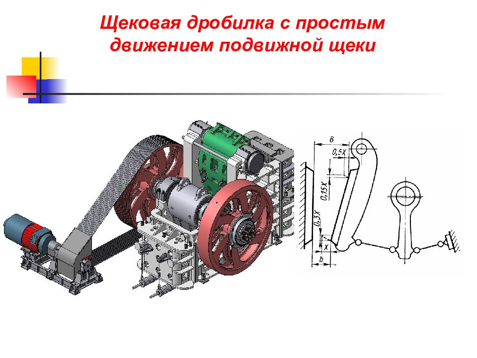 Щековые дробилки схема