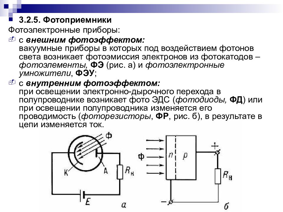 Фотоэлемент с внешним фотоэффектом