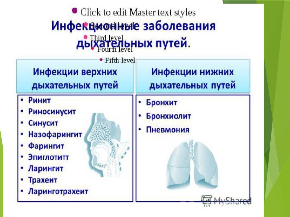 Заболевания верхних дыхательных путей у детей презентация