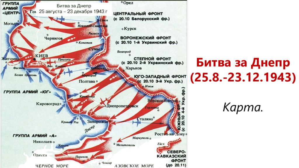 Схема фронтов великой отечественной войны