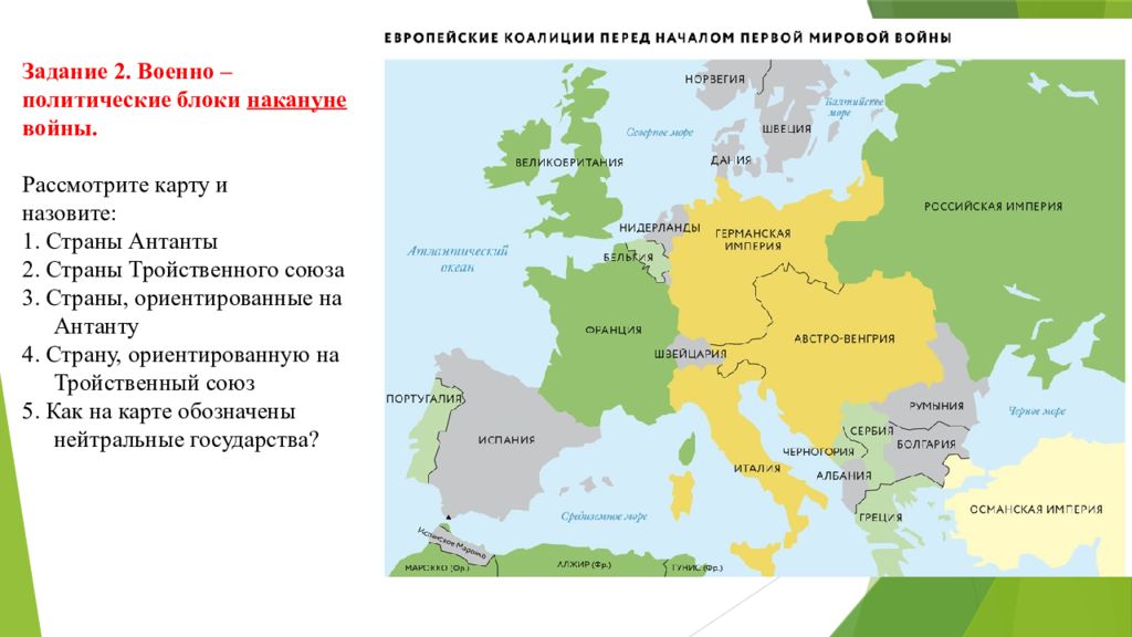 Изобразите в виде схемы военно политические блоки с указанием названия стран участниц