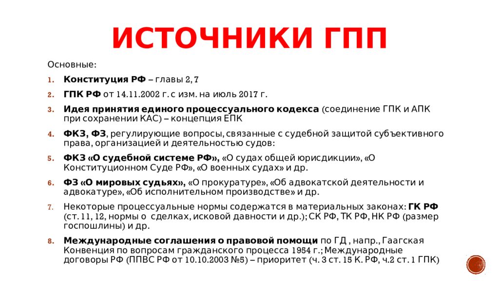 154 гпк. Гражданско-процессуальное право источники. Источники гражданского процесса. Источники ГПК РФ.