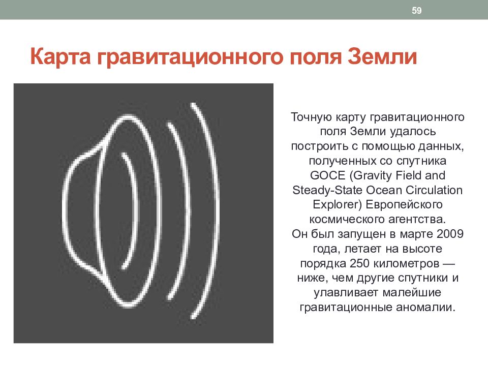 Карта гравитационного поля