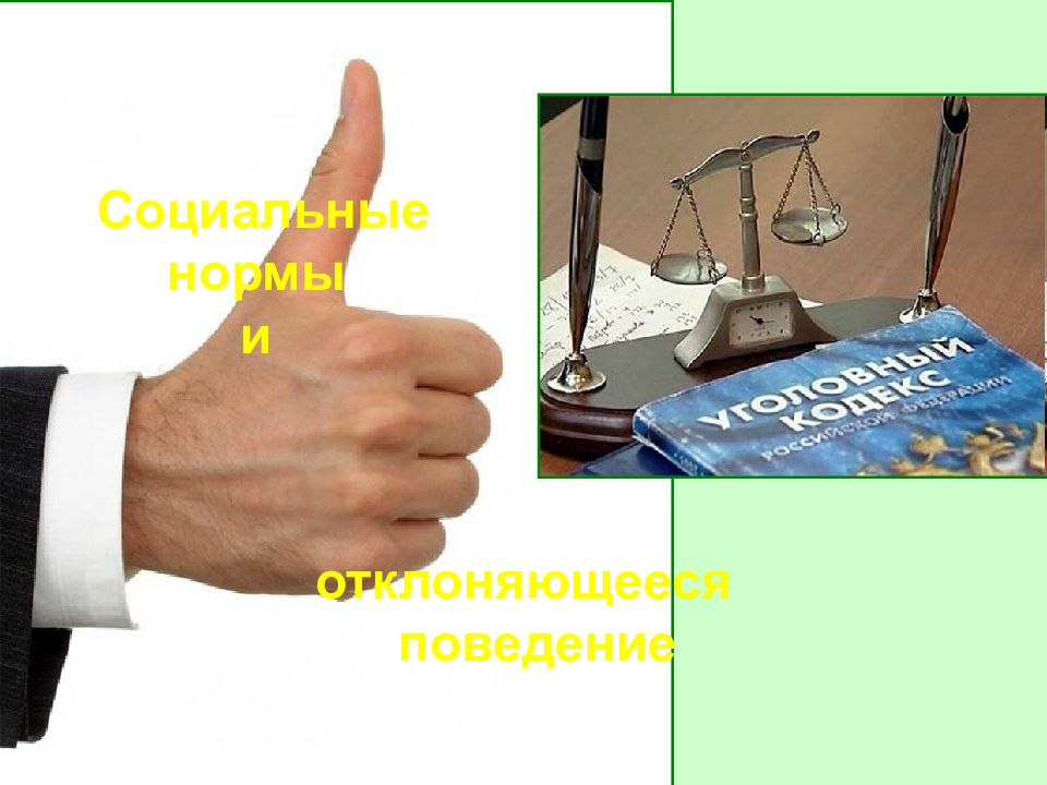 Социальные нормы и отклоняющееся поведение