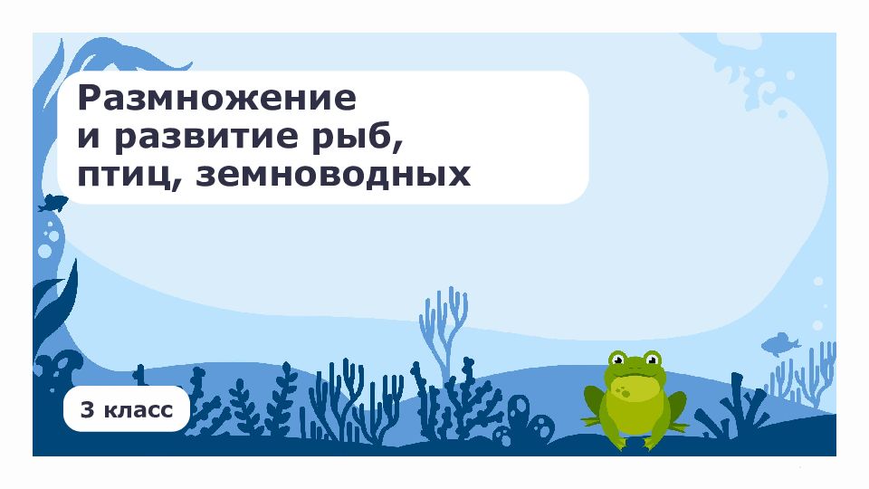 Размножение и развитие рыб, птиц, земноводных 3 класс