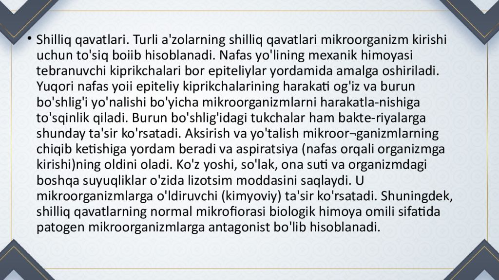 IMMUNITET haqida tushuncha va uning turlari IMMUNITET haqida tushuncha va uning turlari