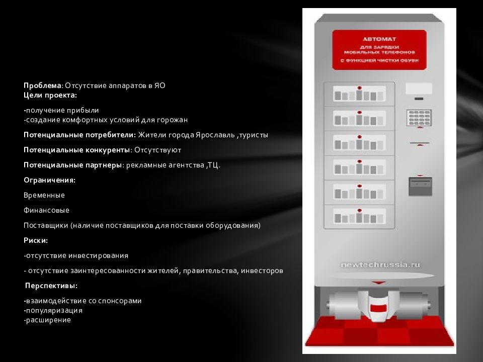 Бизнес план вендинговые аппараты с расчетами