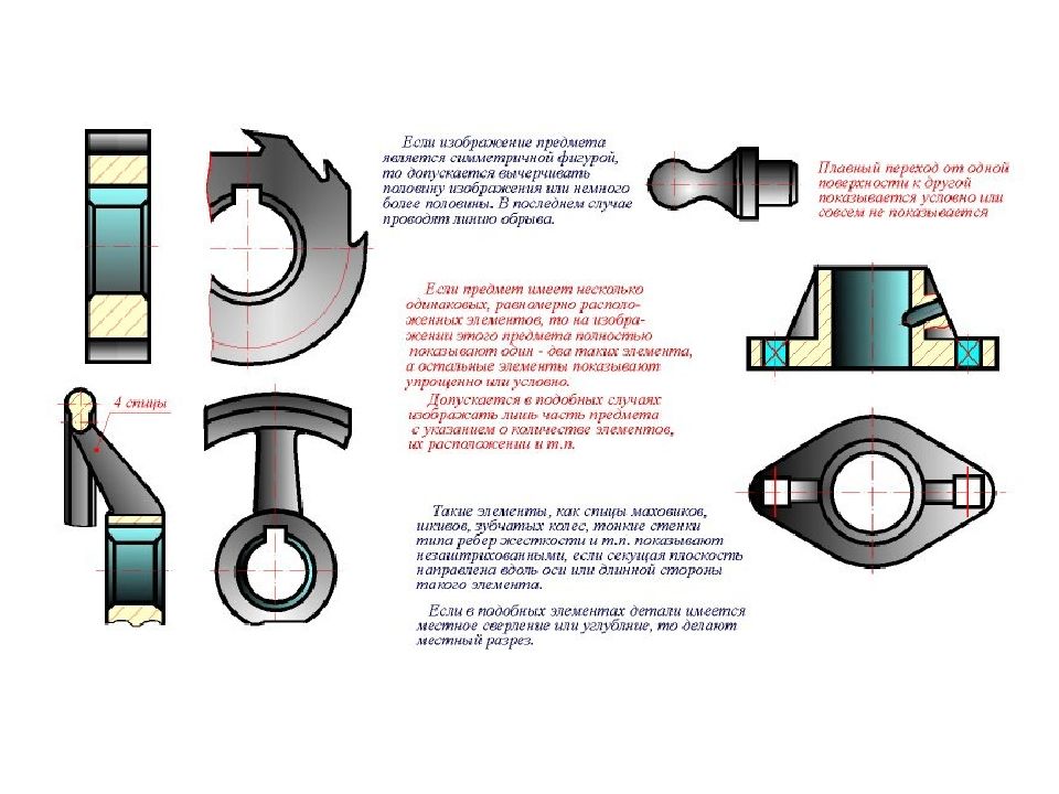 Упрощения на чертеже. Условности и упрощения на чертежах. Для каких деталей применяются упрощения на чертежах общего вида?. Условности и упрощения на чертежах деталей. Условности и упрощения при выполнении изображений на чертеже..