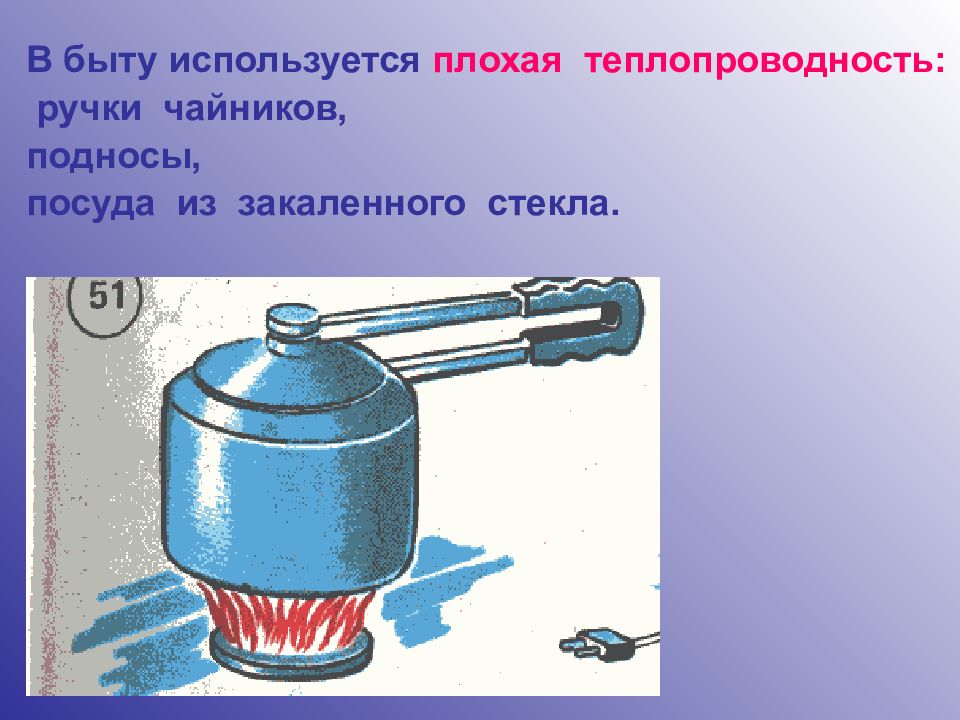 Какова физическая картина передачи теплоты теплопроводностью в различных веществах