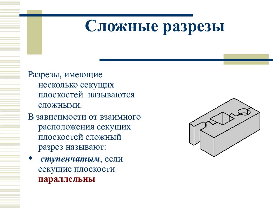 Изображение в котором показано то что лежит в секущей плоскости