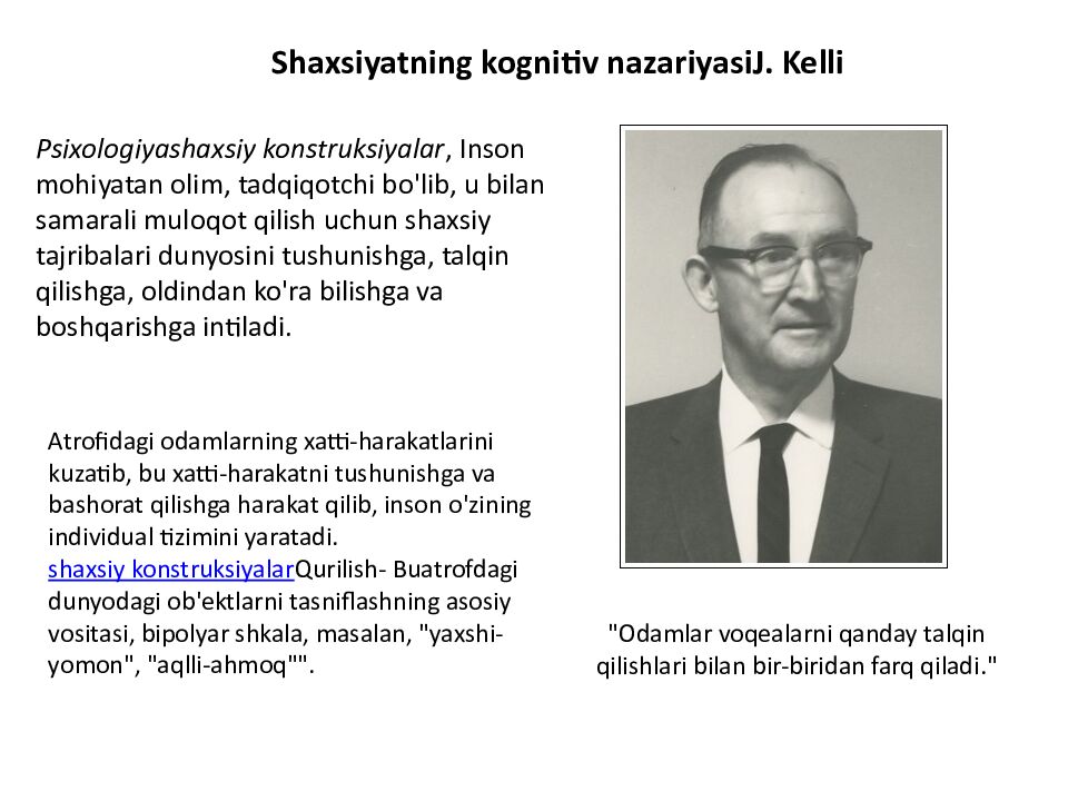 SHAXSIYAT NAZARIYALARI xorijiy