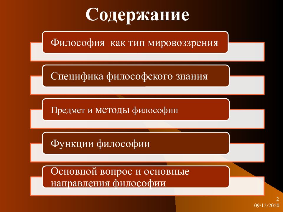 Особенности философского мировоззрения презентация