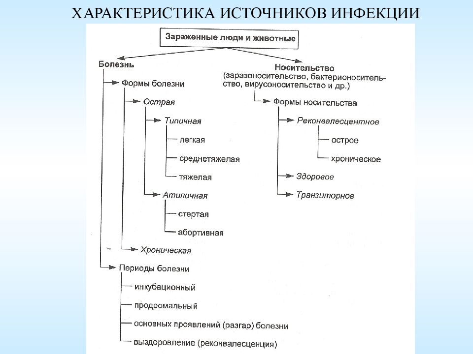 Формы инфекционных болезней. Формы проявления инфекции. Характеристика источников возбудителей инфекции. Свойства инфекции. Свойства инфекции.