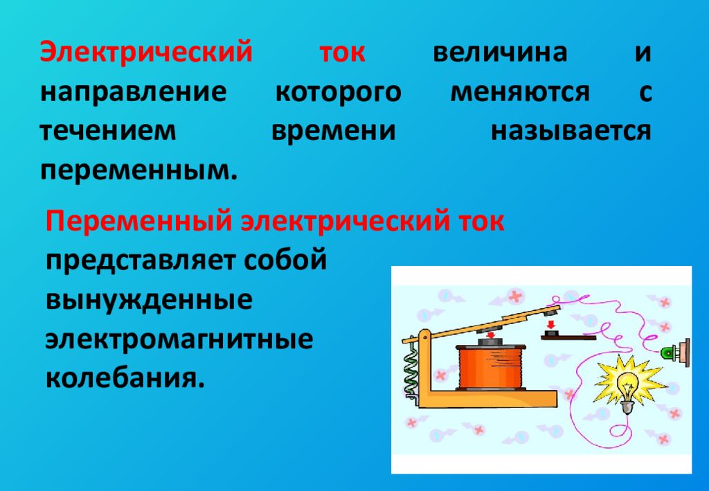 Переменный электрический ток 9 класс презентация