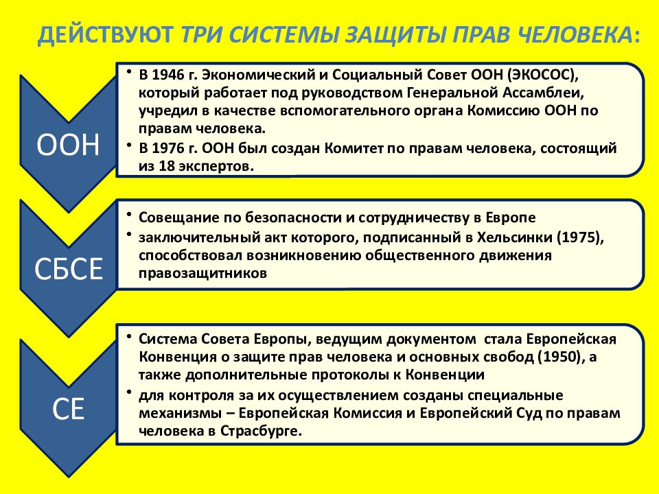 Презентация международная защита прав человека 10 класс право