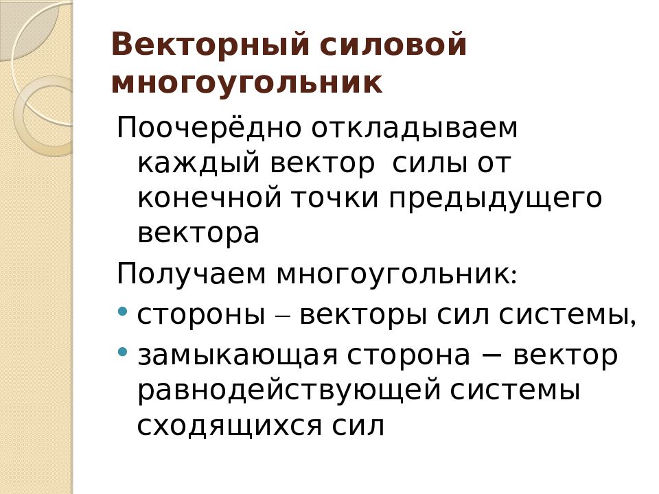 Плоская система сходящихся сил презентация