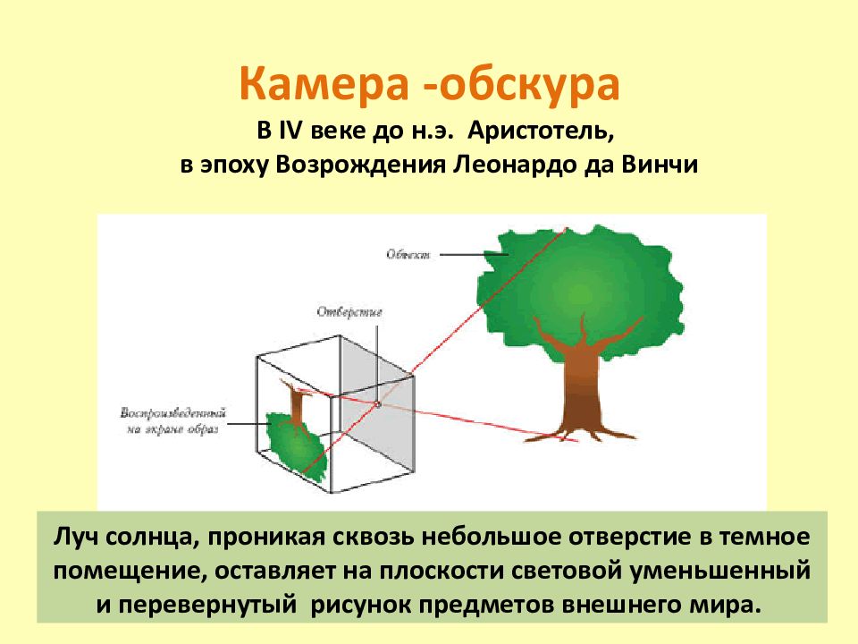 Камера обскура проект по физике