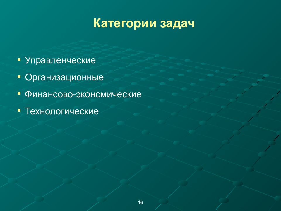 Категории задач