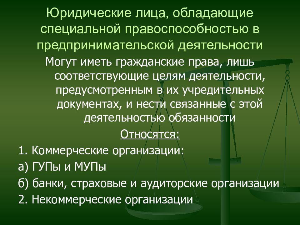 Субъекты хозяйственного права презентация