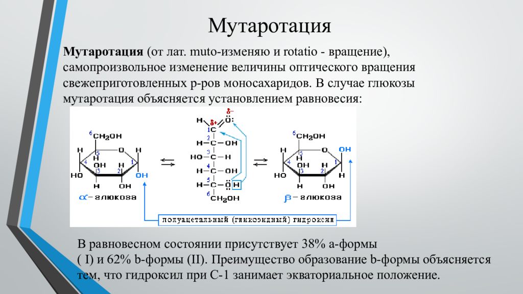 Мутаротация фруктозы схема