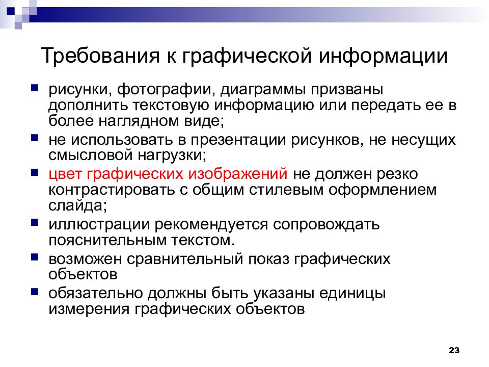 Требования к презентации дипломной работы