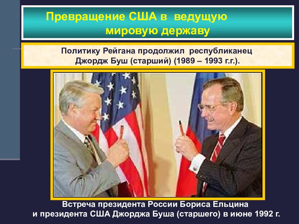 Как отреагировали ведущие мировые державы. Превращение США В ведущую мировую державу. Внешняя политика Рейгана и Буша-старшего. Превращение США В ведущую мировую державу таблица. Рейган внутренняя и внешняя политика.