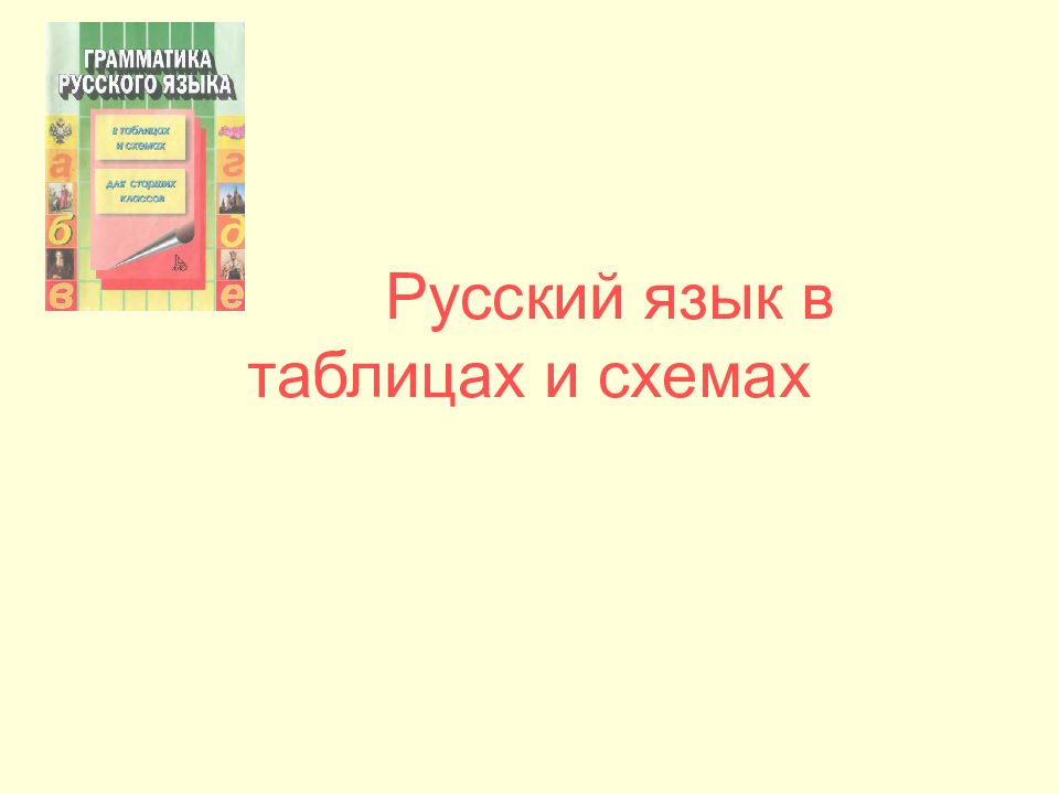 Русский язык в таблицах и схемах