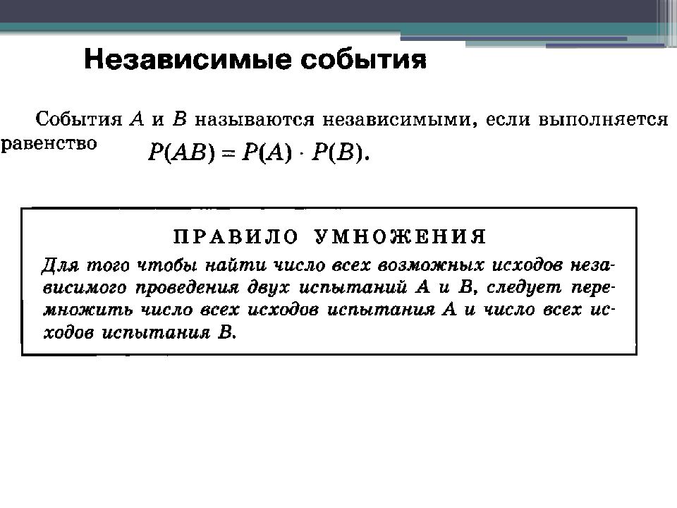 Треугольник вероятности. Независимые события. События называются независимыми:. События a и b называются независимыми, если.... Два события называются независимыми если.