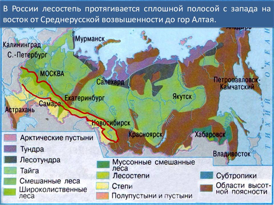 Карта экосистем россии