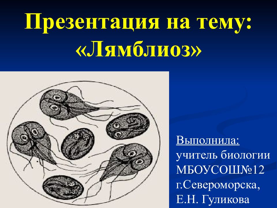 Презентация на тему лямблиоз