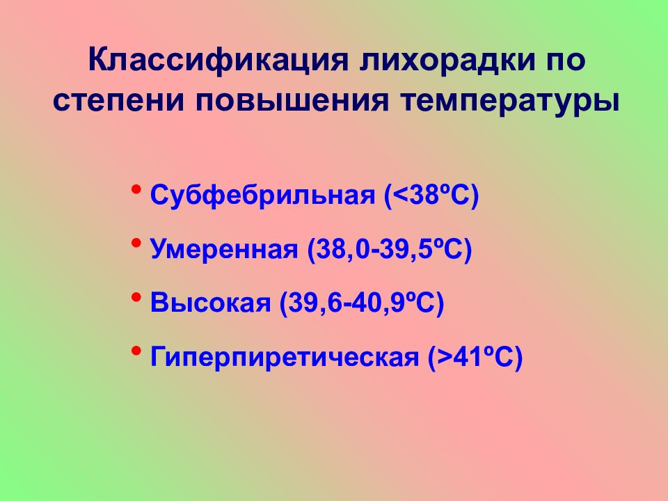 Лихорадка патофизиология презентация