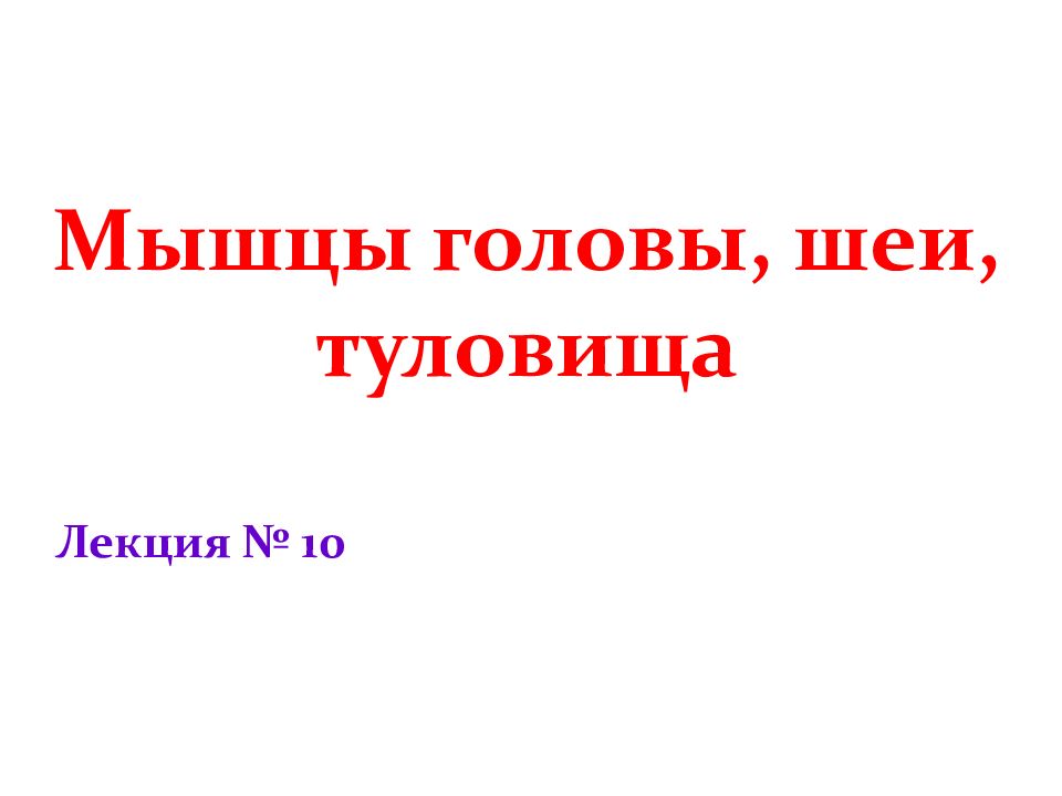 Мышцы головы, шеи, туловища