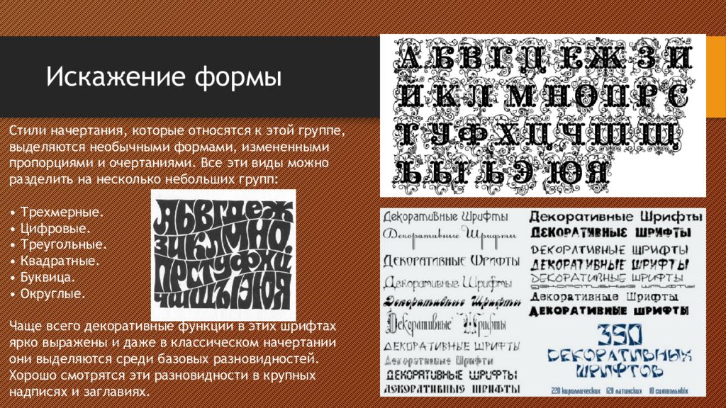 Крупные классы шрифтов. Начертание шрифта. Шрифтовая композиция искажение. Шрифтовые формы. Искажение формы шрифт.