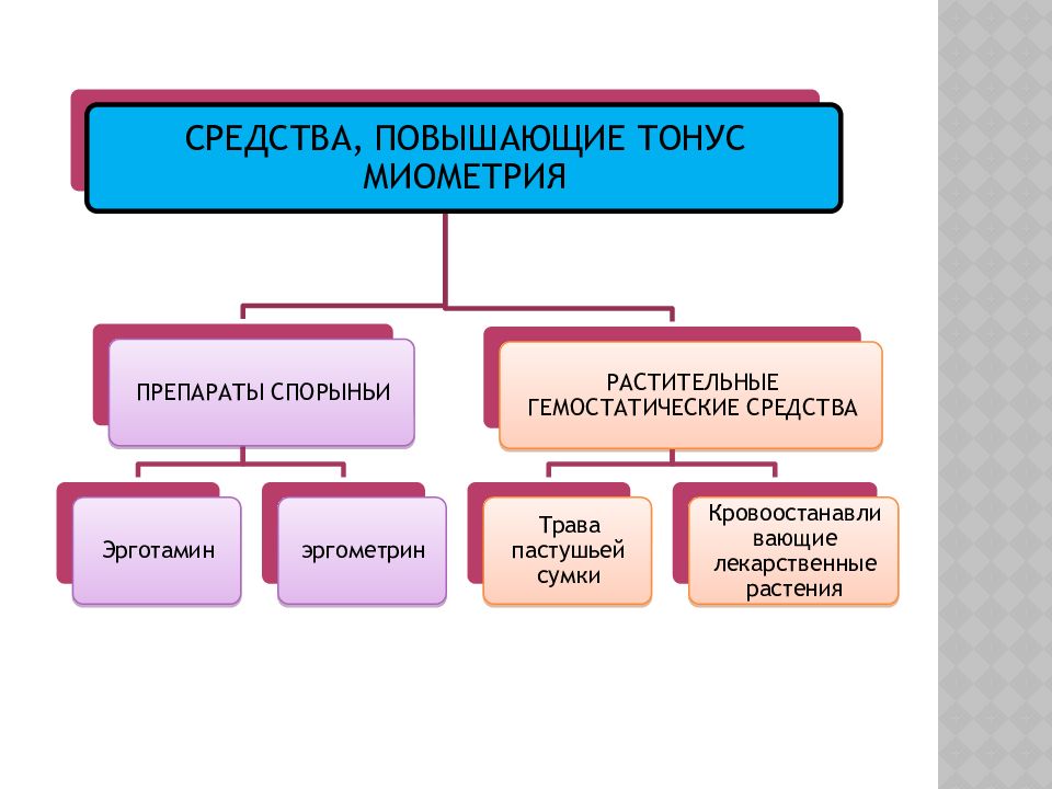 Презентация лекарственные средства влияющие на миометрий