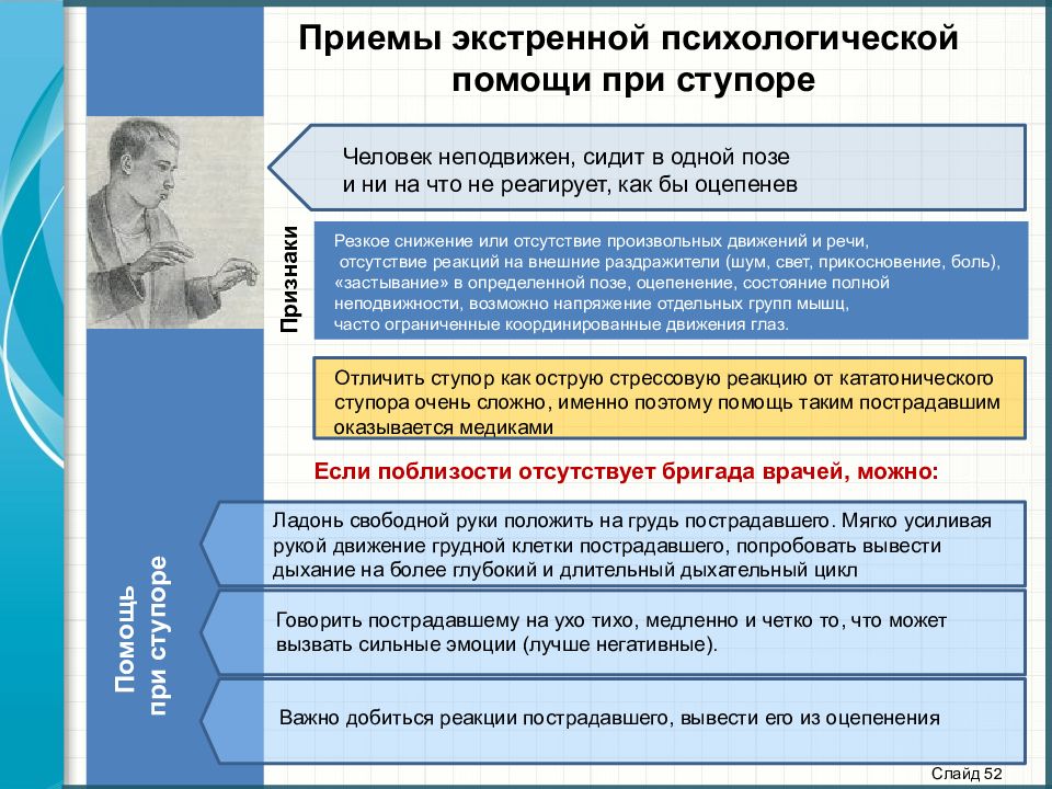 Прием помощи. Приемы психологической помощи. Приемы методики экстренной психологической помощи. Психологическая помощь при ступоре. Приемы оказания экстренной психологической помощи.