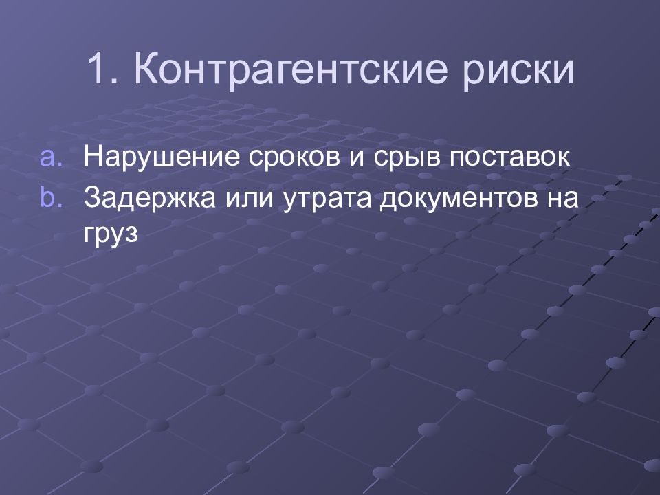 Управление логистическими рисками презентация