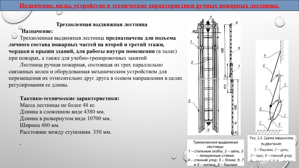 Длина пожарной лестницы. Трехколенная лестница пожарная ТТХ. 3 Коленная лестница пожарная ТТХ. ТТХ трехколенной лестницы пожарной. ТТХ пожарной лестницы трехколенки.