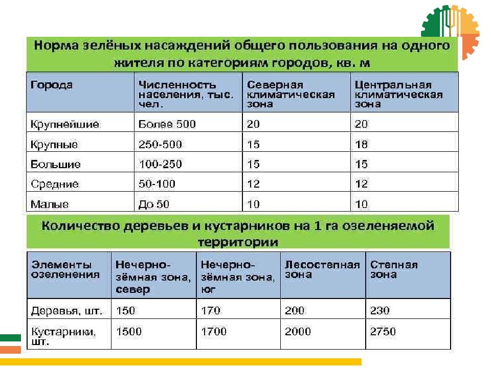 Виды объектов ландшафтной архитектуры