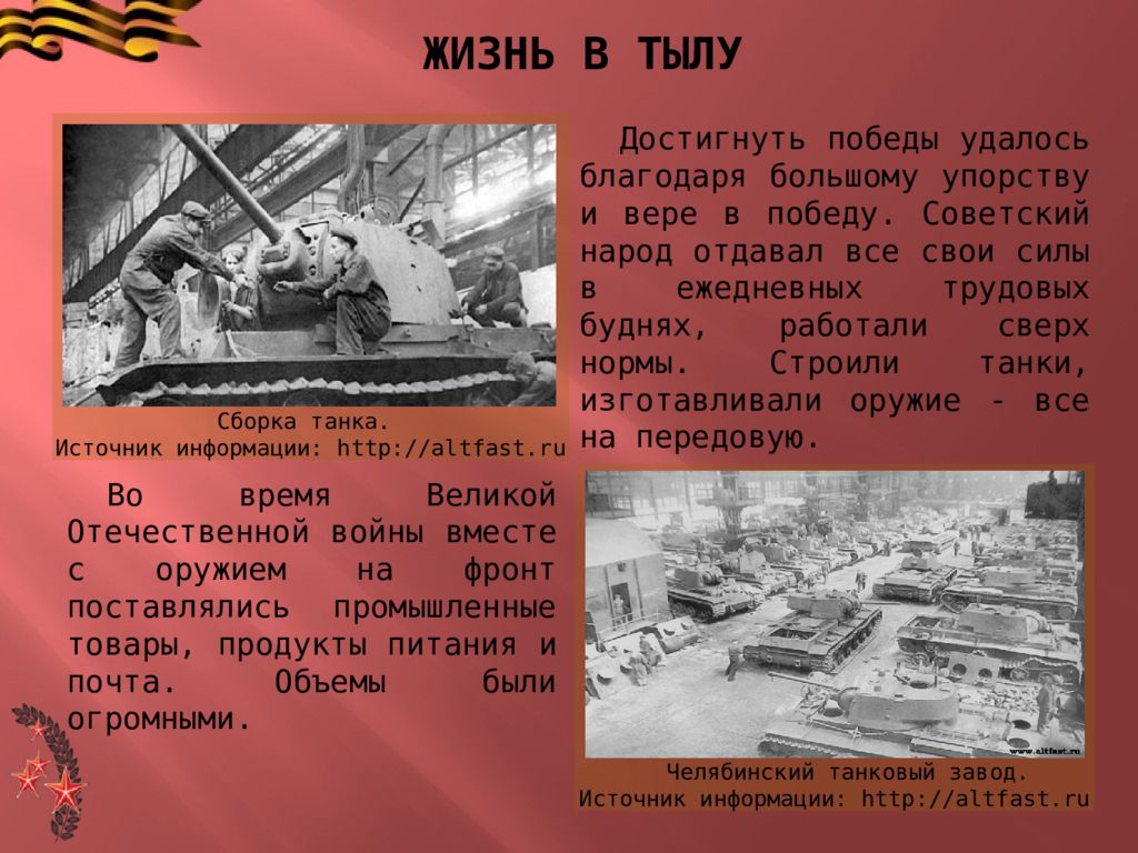 Жизнь в тылу. Война 1941-1945 тыл. Советский тыл в годы войны сборка танков. Презентация на тему тыл в годы Великой Отечественной войны на Урале.