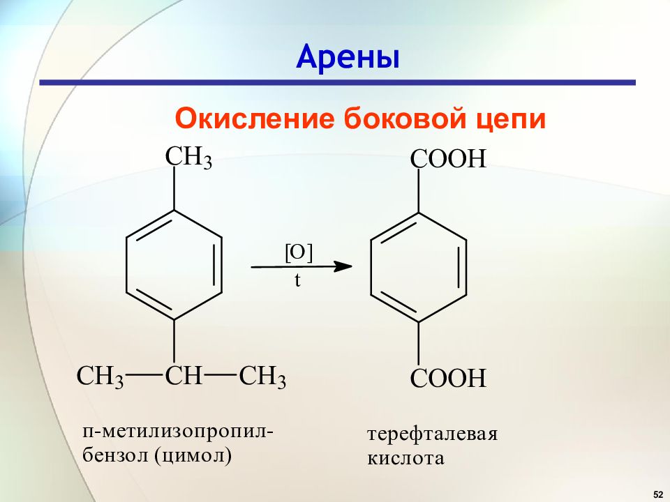 Арены цепочки. Арены окисление. Окисление боковой цепи. Арены реакция окисления. Арены реакции боковой цепи.