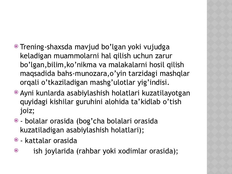 Sotsial psixologik treningni ahamiyati Sotsial psixologik treningni ahamiyati
