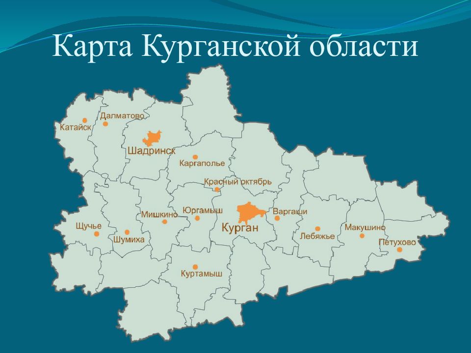 Карта курганской области со спутника