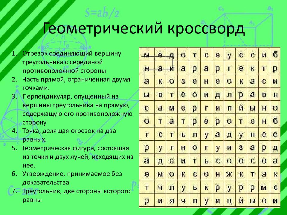 Схема решения задачи сканворд