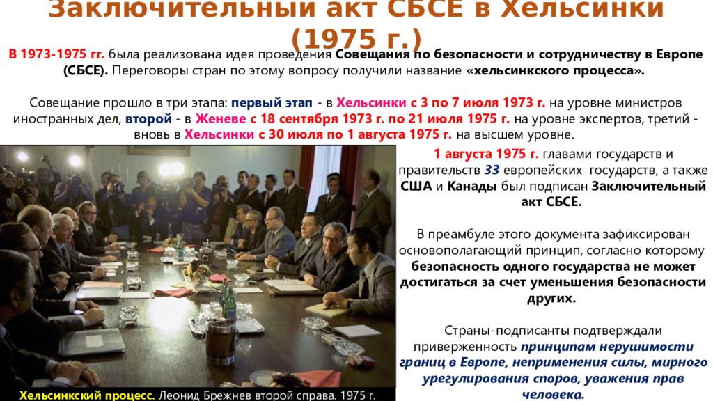 Подписание акта о сотрудничестве в европе. Совещание в Хельсинки 1975. Акт совещания по безопасности и сотрудничеству в Европе. Подписание заключительного акта совещания по безопасности. Заключительный акт по безопасности и сотрудничеству в Европе.