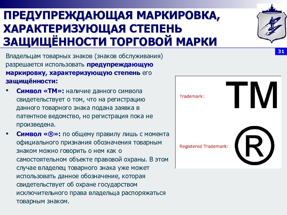 Товарные знаки презентация